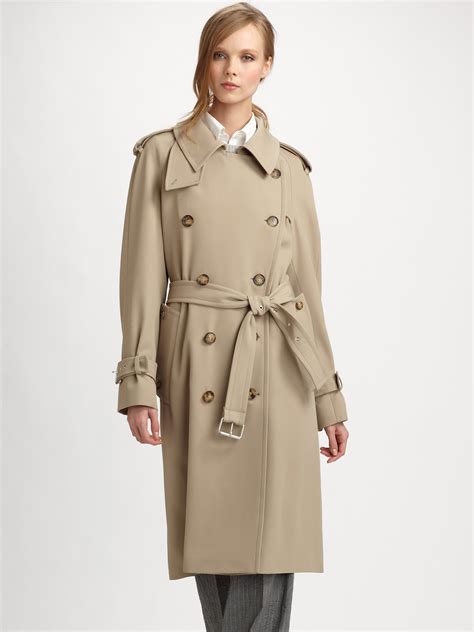 wool gabardine trench coat.